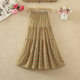 Retro floral chiffon skirt for women in spring and summer new elastic high waist slimming mid-length splicing A-line skirt