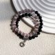 {Mo Yan} New Chinese style natural obsidian cat's eye transport beads energy beaded double circle bracelet