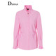 IDPAN Spring New Temperament Commuter Ear Small Stand Collar Design Pinching Woman Long Sleeve Silhouette Shirt