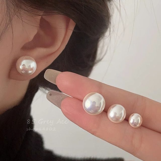 Shi Jiazhuzhu earrings for women 2024 new popular style simple and high-end earrings light luxury