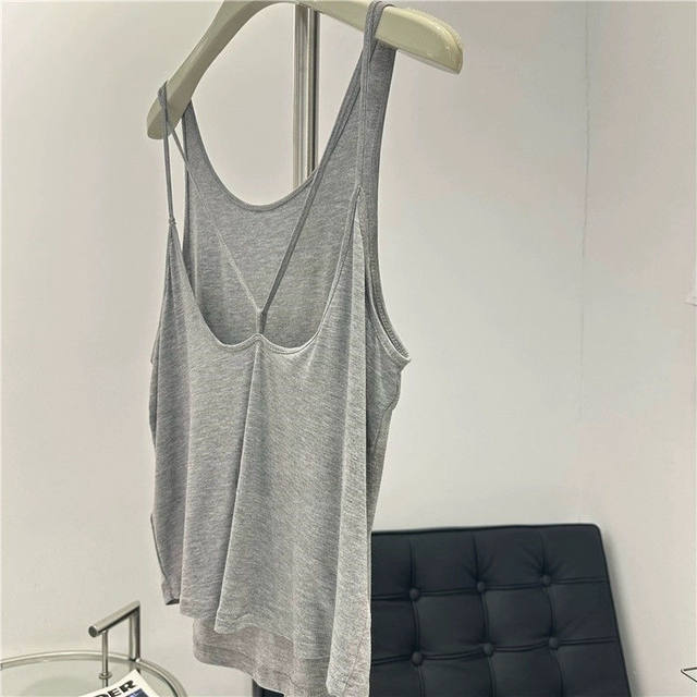 Super feel of modal cotton spring and summer suspender vest for women loose belly and inner wear outside wearing sleeveless back base top
