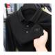Pierre Cardin honeycomb brushed autumn polo shirt men's long-sleeved T-shirt new casual business top for young and middle-aged people