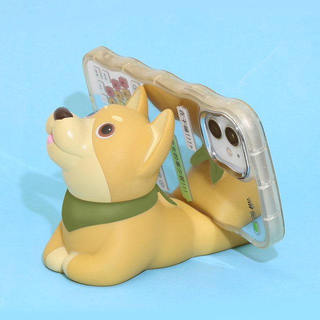 
2024 New Office Desktop Ornaments Creative Gift Cute Cute Cartoon Dog Mobile Phone Stand Desktop Shiba Inu Mobile Phone Holder Support Rack Mobile Phone Holder Lazy Man Artifact Creation