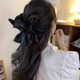 Princess headdress black bow hair clip back head clip female shark clip hair card large hair clip clip clip