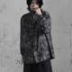 No sense no sense/floating savage retro printed long-sleeved loose shirt turtleneck literary neutral shirt