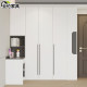 Creamy wind turning corner desk wardrobe combination home bedroom computer desk bookshelf integrated writing learning table 3A47