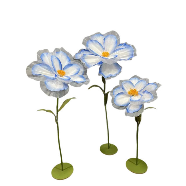 Wedding props gardenia flower road leading foam paper real silk net flower photography wedding stage layout window decoration ornaments
