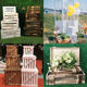 New forest style wedding wooden storage flower box geometric road guide ornaments wooden frame wooden box outdoor wedding home decoration