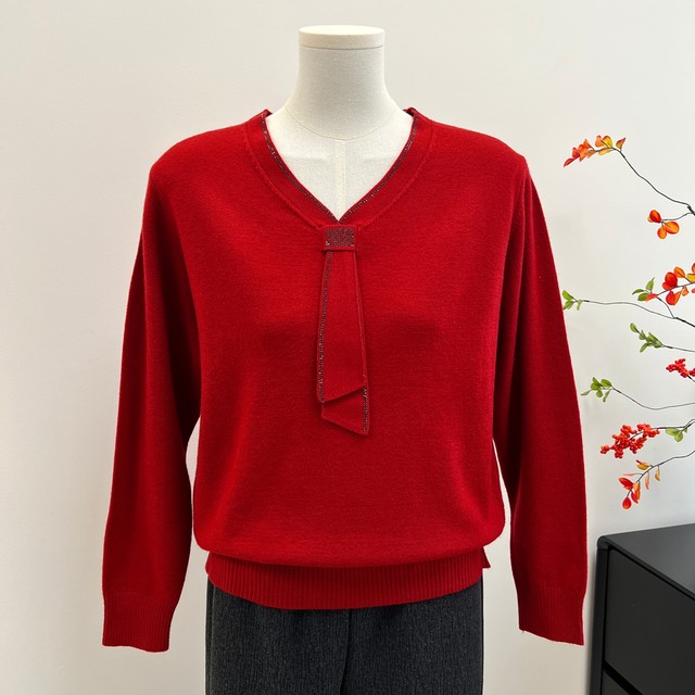 Fashion Mom Autumn Cloth Pullover Knit Sweater 2025 Autumn Clothing New Fashionable Top Middle-aged and Elderly Women's Base Sweater