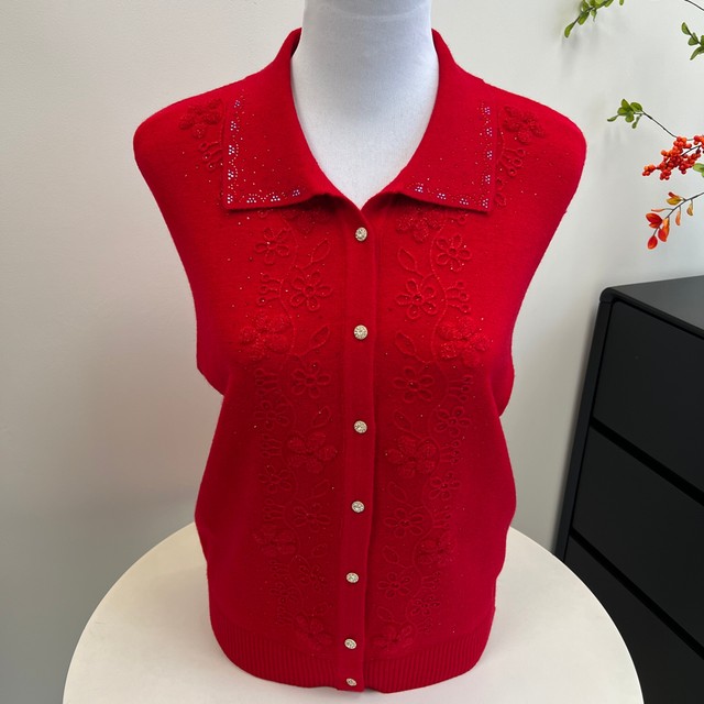 Old lady lapel sweater coat women's autumn and winter 2025 new middle-aged and elderly mother's outfit festive knitted cardigan top