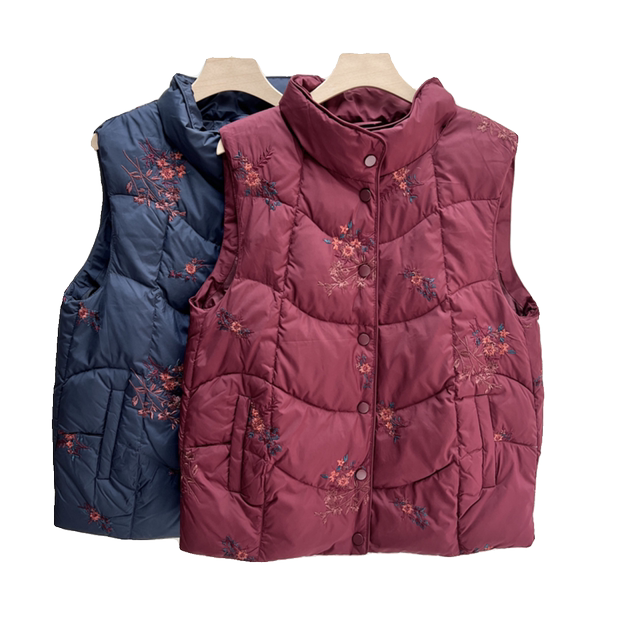 Winter clothing for the elderly, women's down jacket, vest, grandma's coat, old lady's clothes, elderly mother's vest