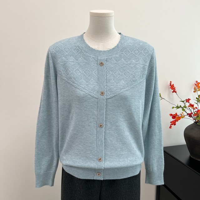 Mom's autumn clothing plus velvet thickened bottoming shirt new middle-aged and elderly women's woolen sweater autumn and winter loose knitted sweater for women