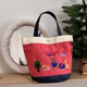 miki style mommy bag, baby bag, canvas portable, lightweight, compact, large-capacity mother and baby bag, outing tote bag cartoon