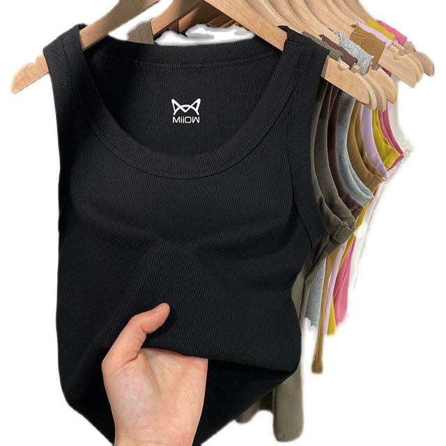Cat man small suspender vest for women 2025 new inner wear bottom spring and autumn outside wear modal sleeveless knitted top summer
