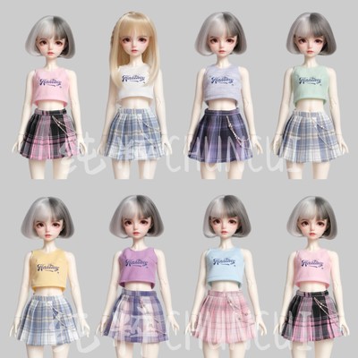 taobao agent BJD4 points 6 points, 5 points, 3, fat 4 Xiongmei OB24 small cloth Blythe doped dopamine color small vest