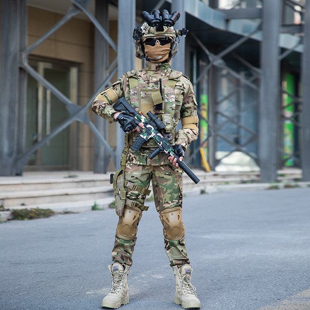 New children's camouflage uniform performance suit for boys and girls outdoor tactics special forces long and short sleeve military training performance suit