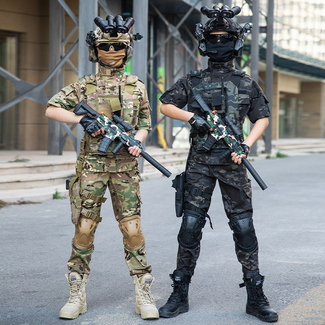 New children's camouflage uniform performance suit for boys and girls outdoor tactics special forces long and short sleeve military training performance suit