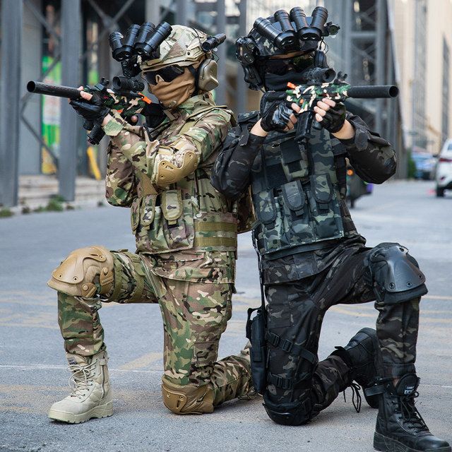 New children's camouflage uniform performance suit for boys and girls outdoor tactics special forces long and short sleeve military training performance suit