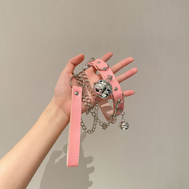 Bell collar traction rope female neck strap sexy collar clavicle chain neck necklace choker dog chain m female