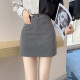 High-waisted slim professional hip-pack skirt for women 2024 summer new A-line short skirt pocket versatile one-step skirt