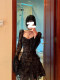Niche flap sleeve square collar fashionable high-end exquisite romantic small person ins high-end large-size dress for women