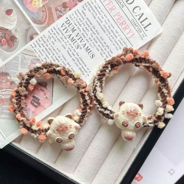 Cute girl Siamese cat hair trunk sweet soft cute cat hair rope cute versatile couple girlfriend headdress hair accessories