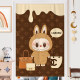 Labubu door curtain cartoon cute ragbu partition curtain household bedroom children's room without punching cover half curtain