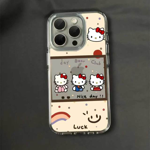 
Smiley kt cat suitable for Apple 17promax high-transparent transparent mobile phone case iPhone16pro/14plus/13/12/11/Huawei P70vivo Xiaomi 15/14oppo anti-fall protective cover