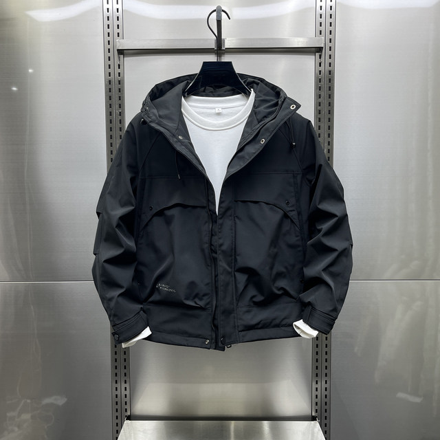 Cotton Clothing Men's Autumn and Winter Workwear Two Cotton Hooded Jacket 2025 Spring and Autumn Jacket Trendy Brand Casual Loose Surgery Cotton Clothing
