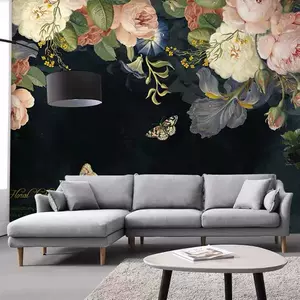 油画玫瑰墙纸 新人首单立减十元 22年8月 淘宝海外