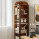 Floor rotating mirror full -body mirror storage magazine cabinet library cabinet modern minimalist living room side cabinet porch mirror cabinet