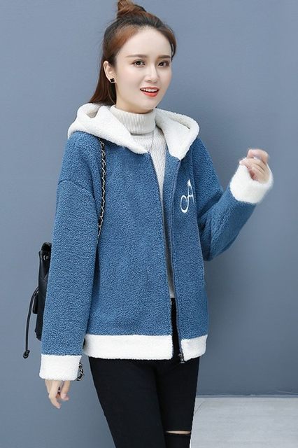 
Brand code-breaking special price clearance processed lamb velvet jacket for women 2022 new autumn and winter plus velvet thickened short style