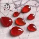 Natural red agate round oval drop-shaped ring surface flat bottom non-hole inlaid patch diy ring pendant earrings