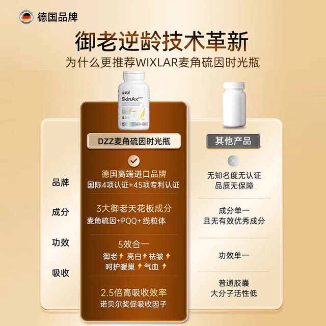 Time Capsule Bottle PQQ Collagen Astaxanthin Peptide Firming Grape Seed Ergothio Import Official Genuine Product