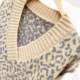 Leopard V-Neck Color-Blocking Long-Sleeve Knittig leopard Vedic Vedic
