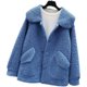 Special version of Taobao off-code brand women's new product fat mm slimming belly-covering large size lamb's wool jacket special sale at a loss