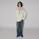 PHISM spring and summer new zipper printed sweatshirt for women loose long-sleeved lapel sweatshirt pure color