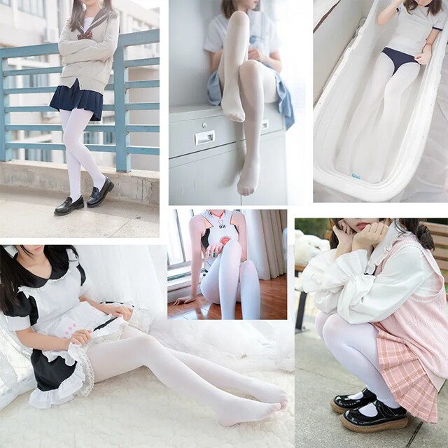 White stockings pure lust sexy black stockings jk summer ultra-thin Japanese lolita socks spring and autumn white pantyhose for women