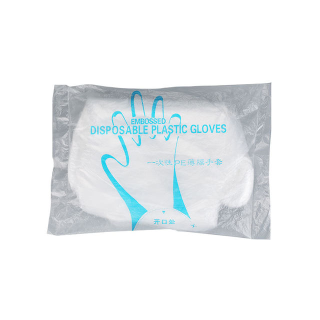 Disposable gloves thickened transparent film gloves PE food grade baking catering takeaway housework hand mask wholesale