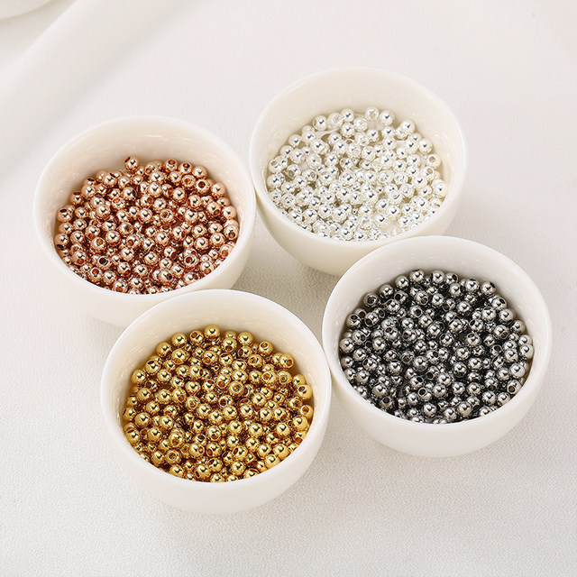 Polysis 18K Packing Golden Beads Sanzhu Transfer Beads Voices Yuanzhu DIY Handmade Necklace Balls Pearl Jewelry Materials