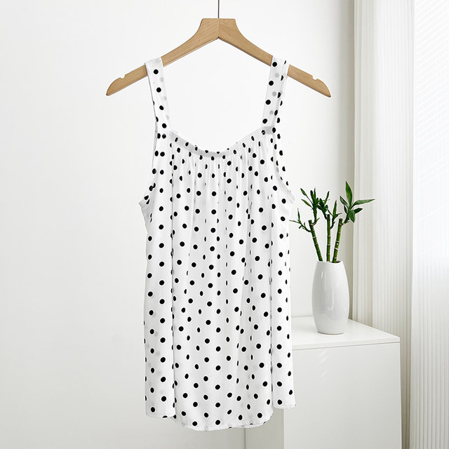 Cotton Silk INS suspender shirt in summer cute large size loose, sleeveless top, artificial cotton floral mm
