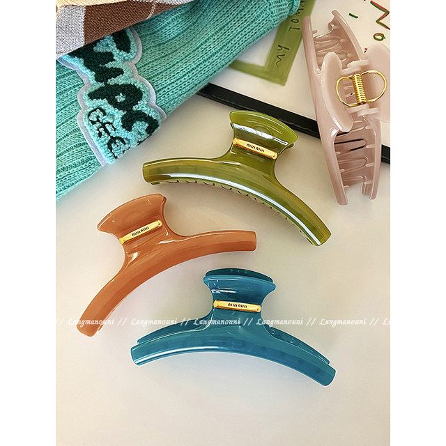 Extra large size grab clip women's hair volume and high-end 2025 new high-end early autumn hair clip back head shark chuck headdress