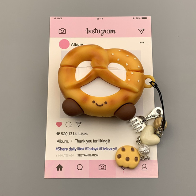 
jellycat Sweet Shrimp Sushi Alkaline Water Knot Bread Apple AirPods4 New AirPods1/2/pro3 Huawei Freebuds6i Bluetooth Headphone Case Airpodspro2/3 Headphone Box