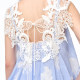 XIAOLI Xiao Li 25 spring and summer new blue lace printed suspender top
