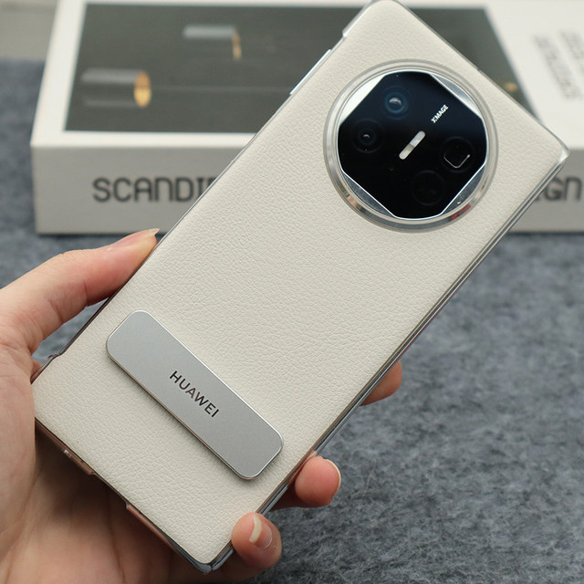 Suitable for Huawei matex5 original mobile phone case rotating bracket Matex6 folding screen official original same style collector's version ultra-thin frameless genuine leather protective case x3 simple business authentic rear case