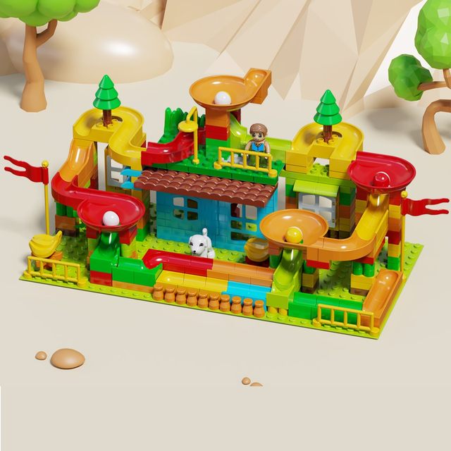 Children's large particle building block table puzzle puzzle assembly multifunctional gaming table puzzle 3 to 6 years old 2025 new model