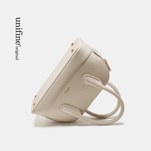 UNIFINE original design first-layer cowhide frog bag single shoulder crossbody handbag women's shell bag autumn new style