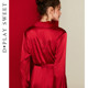DPLAYSWEET light luxury satin plus velvet wedding zodiac year dressing gown silver fox velvet satin nightgown for women 2024 autumn and winter