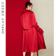 DPLAYSWEET light luxury satin plus velvet wedding zodiac year dressing gown silver fox velvet satin nightgown for women 2024 autumn and winter