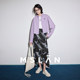 Laiser + Linen MSLAN Shopping Mall same commuter print irregular midi skirt MGBQ280